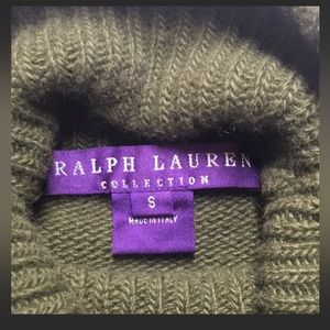 Ralph Lauren Collection Green Turtleneck Cashmere Sweater